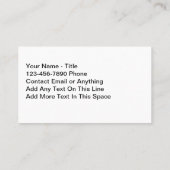 Coole moderne Automotive Business Cards Auto Visitenkarte (Rückseite)