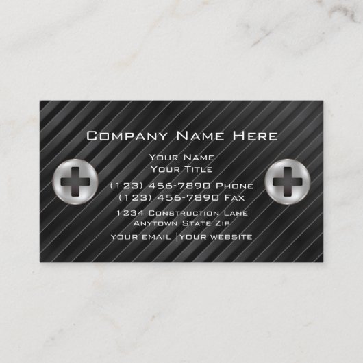 Coole, moderne Baukarten Visitenkarte (Vorderseite)