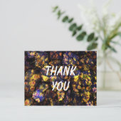 Coole moderne Blume dank Design Postkarte (Stehend Vorderseite)