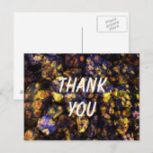 Coole moderne Blume dank Design Postkarte (Vorne/Hinten)