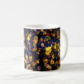 Coole moderne Blumendesign-Kunst Kaffeetasse (VorderseiteRechts)