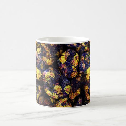 Coole moderne Blumendesign-Kunst Kaffeetasse (Mittel)
