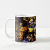 Coole moderne Blumendesign-Kunst Kaffeetasse (Links)