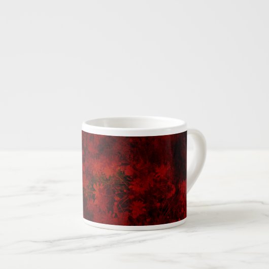 Coole, moderne Blumenkunst / Blume Espressotasse (Vorderseite Rechts)