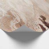 Coole, moderne Braungoldbraune Marmorsteintextur Geschenkpapier (Ecke)