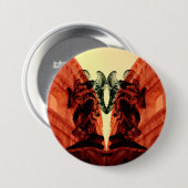 Coole moderne Collage des historischen Rom in Rot Button (Vorne & Hinten)