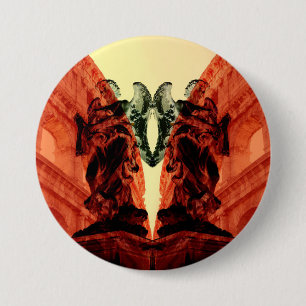 Coole moderne Collage des historischen Rom in Rot Button