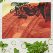 Coole moderne Collage des historischen Rom in Rot Geschirrtuch (Gefaltet)