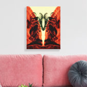 Coole moderne Collage des historischen Rom in Rot Leinwanddruck (Insitu (Wohnzimmer))