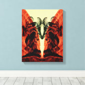 Coole moderne Collage des historischen Rom in Rot Leinwanddruck (Insitu (Holzboden))