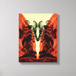 Coole moderne Collage des historischen Rom in Rot Leinwanddruck