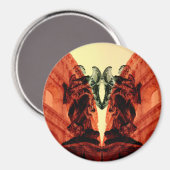 Coole moderne Collage des historischen Rom in Rot Magnet (Vorderseite/Rückseite)
