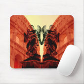 Coole moderne Collage des historischen Rom in Rot Mousepad (Mit Mouse)