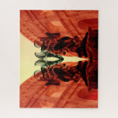 Coole moderne Collage des historischen Rom in Rot Puzzle (Vertikal)