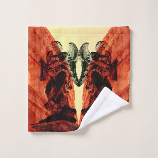 Coole moderne Collage des historischen Rom in Rot Waschlappen (Waschlappen)