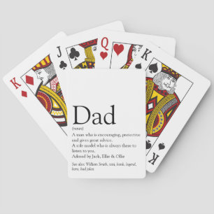 Coole moderne Dad-Definition Vatertag Spielkarten