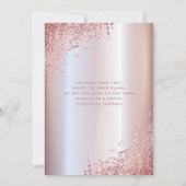 Coole moderne Diamant Luxus Rose Gold süß 16 invi Einladung (Rückseite)