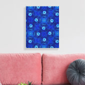 Coole, moderne digitale Kunst des blauen bösen Aug Leinwanddruck (Insitu (Wohnzimmer))