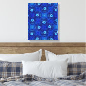 Coole, moderne digitale Kunst des blauen bösen Aug Leinwanddruck (Insitu (Schlafzimmer))