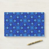 Coole, moderne digitale Kunst des blauen bösen Aug Post-it Klebezettel (Auf Schreibtisch)