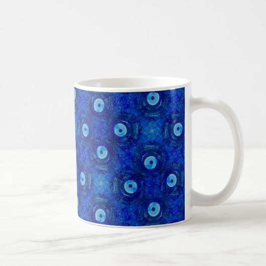 Coole, moderne digitale Kunst des blauen Kaffeetasse (Rechts)