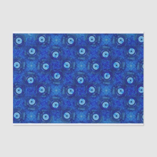 Coole, moderne digitale Kunst des blauen Seidenpapier (Vorderseite)