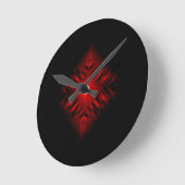 Coole moderne digitale Kunst Runde Wanduhr (Winkel)
