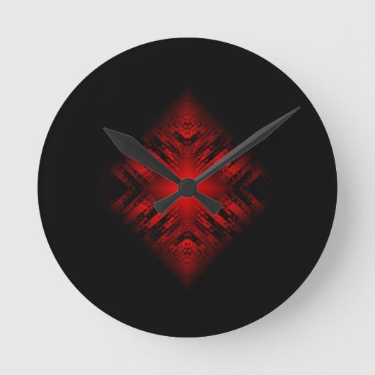Coole moderne digitale Kunst Runde Wanduhr (Vorderseite)