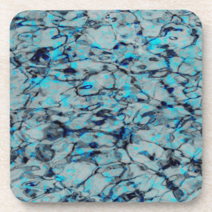 Coole, moderne Digitalkunst des blauen Wassers Getränkeuntersetzer