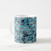 Coole, moderne Digitalkunst des blauen Wassers Kaffeetasse (Vorderseite Links)