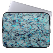 Coole, moderne Digitalkunst des blauen Wassers Laptopschutzhülle (Vorderseite)