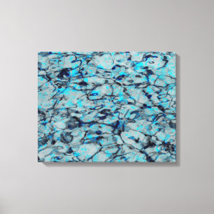 Coole, moderne Digitalkunst des blauen Wassers Leinwanddruck