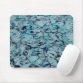 Coole, moderne Digitalkunst des blauen Wassers Mousepad (Mit Mouse)