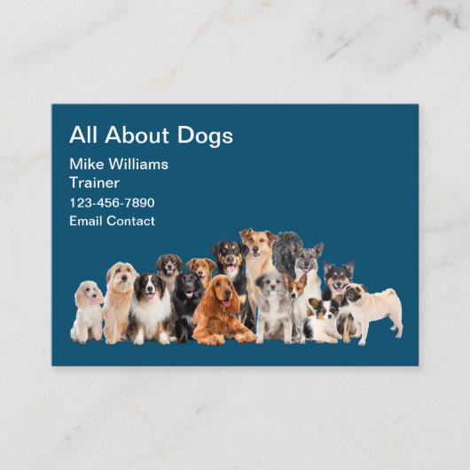 Coole moderne Dog Trainer Neue Visitenkarten Visitenkarte (Vorderseite)