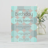 Coole, moderne Einladung zum Geburtstag (Stehend Vorderseite)