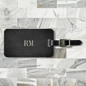 Coole moderne, elegante Black Monogram-Adresse Gepäckanhänger