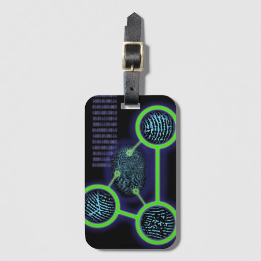 Coole moderne Fingerabdruck-Identifizierungswissen Gepäckanhänger (Vorderseite Vertikal)