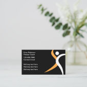 Coole, moderne Fitness Coach Business Cards Visitenkarte (Stehend Vorderseite)