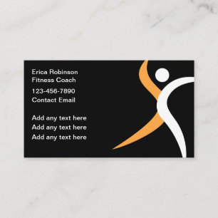 Coole, moderne Fitness Coach Business Cards Visitenkarte