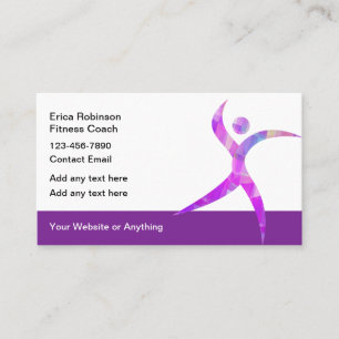 Coole, moderne Fitness Coach Business Cards Visitenkarte