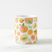Coole moderne Fruchtpfirsichorange Tasse (Mittel)