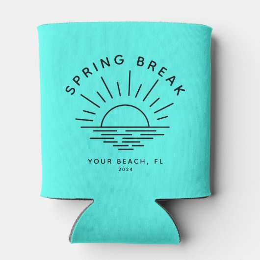 Coole, moderne Frühjahr-Break-Custom-Lage Dosenkühler (Rückseite)