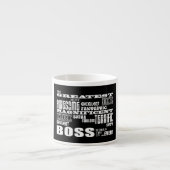 Coole moderne Fun Boss: Bester Boss Espressotasse (Vorderseite)