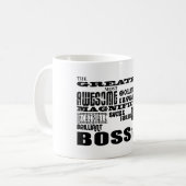 Coole moderne Fun Bosses: Beste Boss Kaffeetasse (Vorderseite Links)