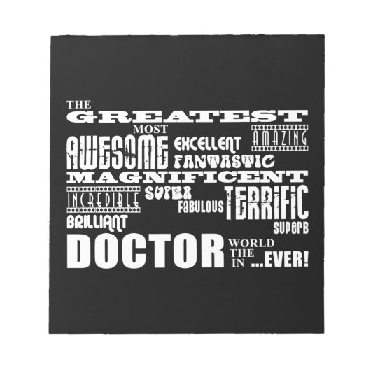 Coole moderne Fun Doctors Bestste Ärzte der Welt Notizblock (Vorderseite)
