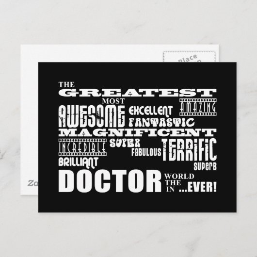 Coole moderne Fun Doctors Bestste Ärzte der Welt Postkarte (Vorne/Hinten)