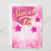 Coole moderne funky Super-Star Typografie pink Einladung (Rückseite)