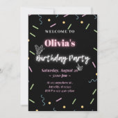 coole, moderne Geburtstagseinladungen Einladung (Vorderseite)