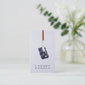 Coole, moderne, graue berufliche Fotokamera Visitenkarte (Stehend Vorderseite)