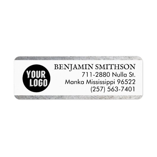 Coole, moderne, graue Rücksendeadresse (Vorne)